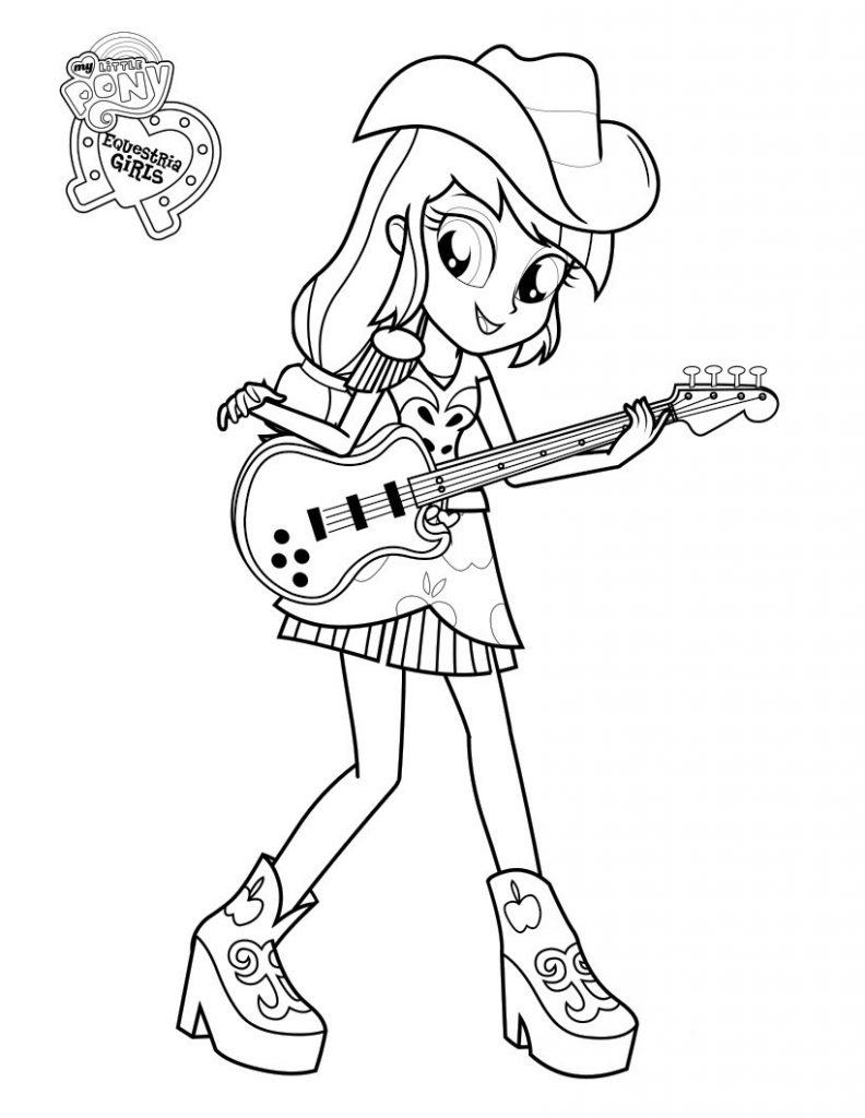 Applejack MLP Equestria Coloring Page