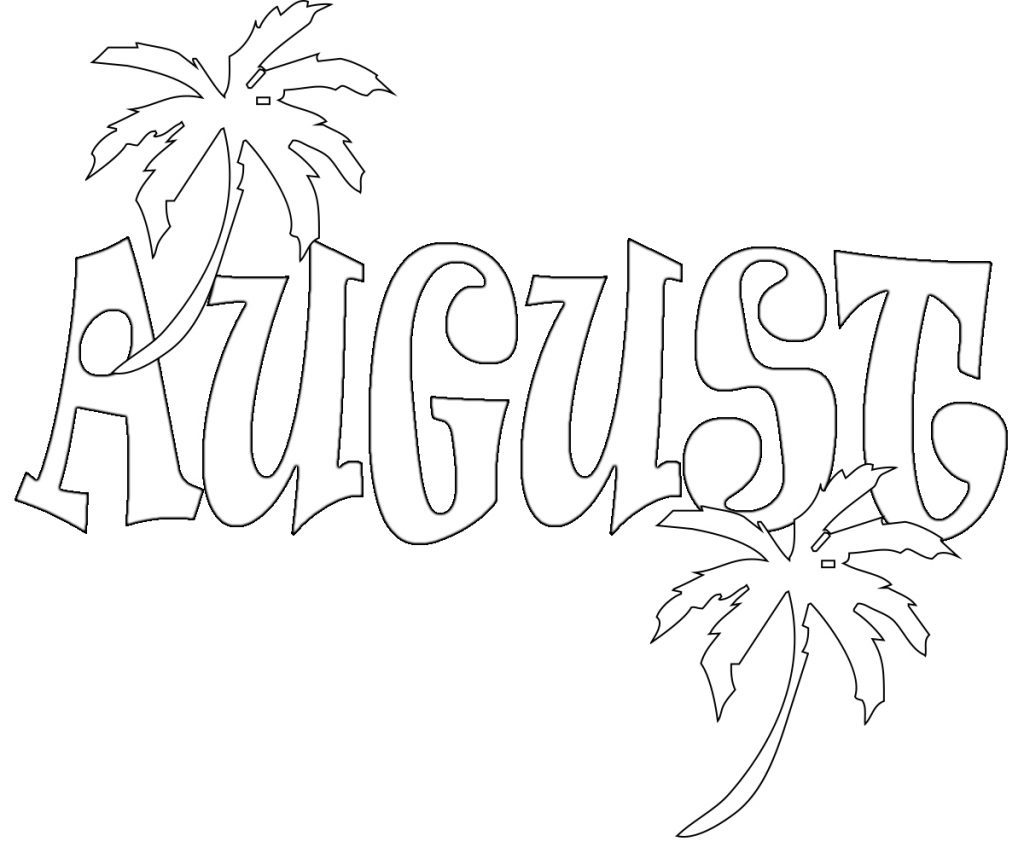 August Coloring Page