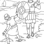 Bible Coloring Page - David and Goliath