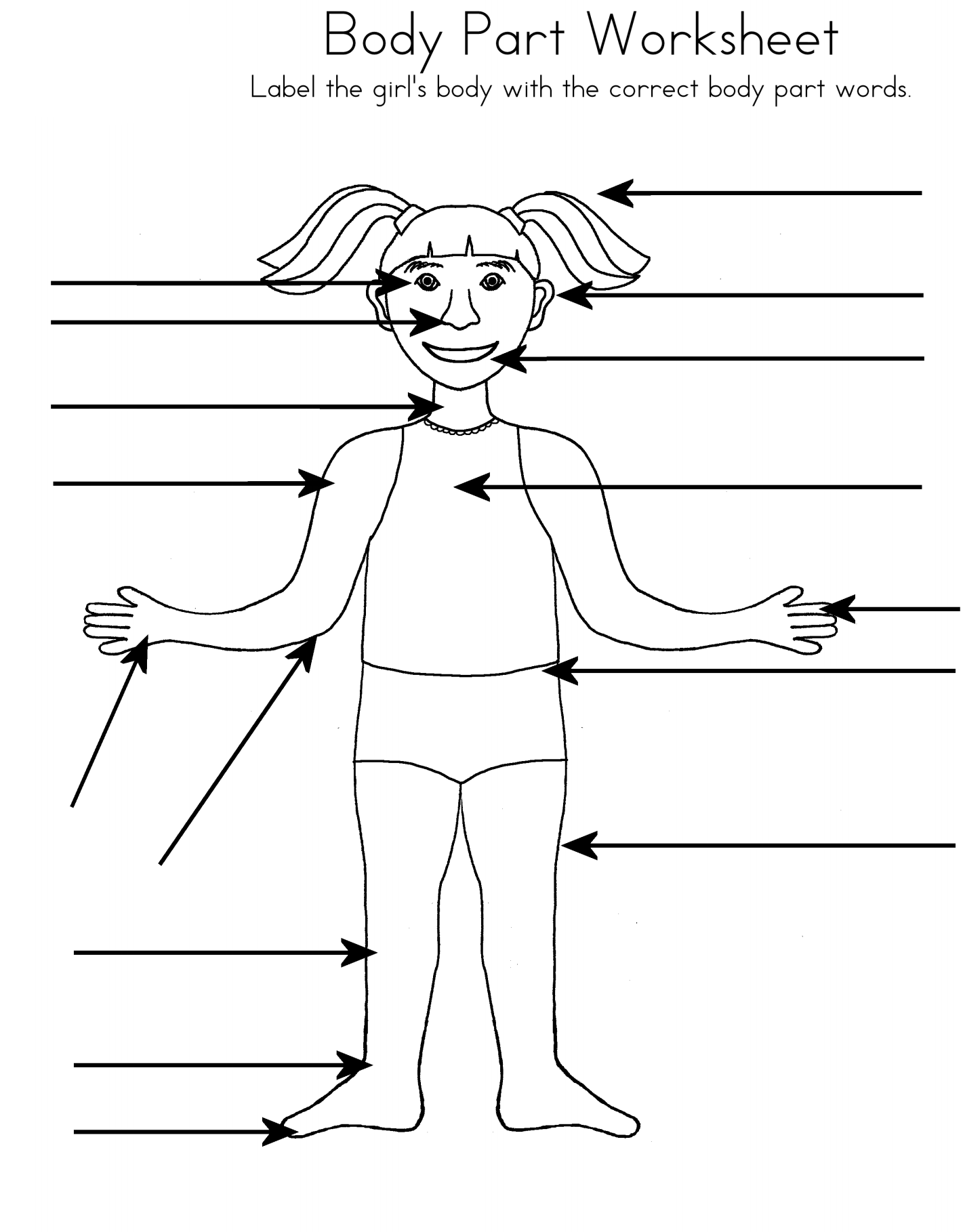 Science Worksheets For Grade 1 Body Parts : Body partS / Body parts esl matching exercise worksheet for kids.