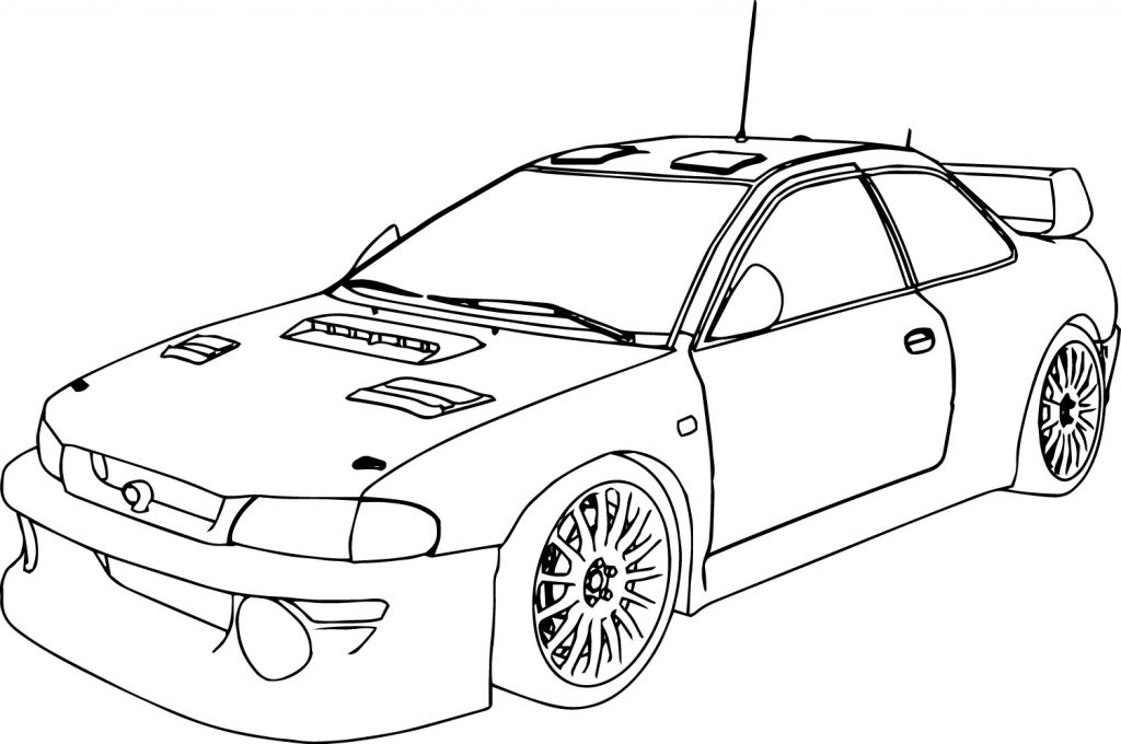 Car - Easy Coloring Pages for Adults