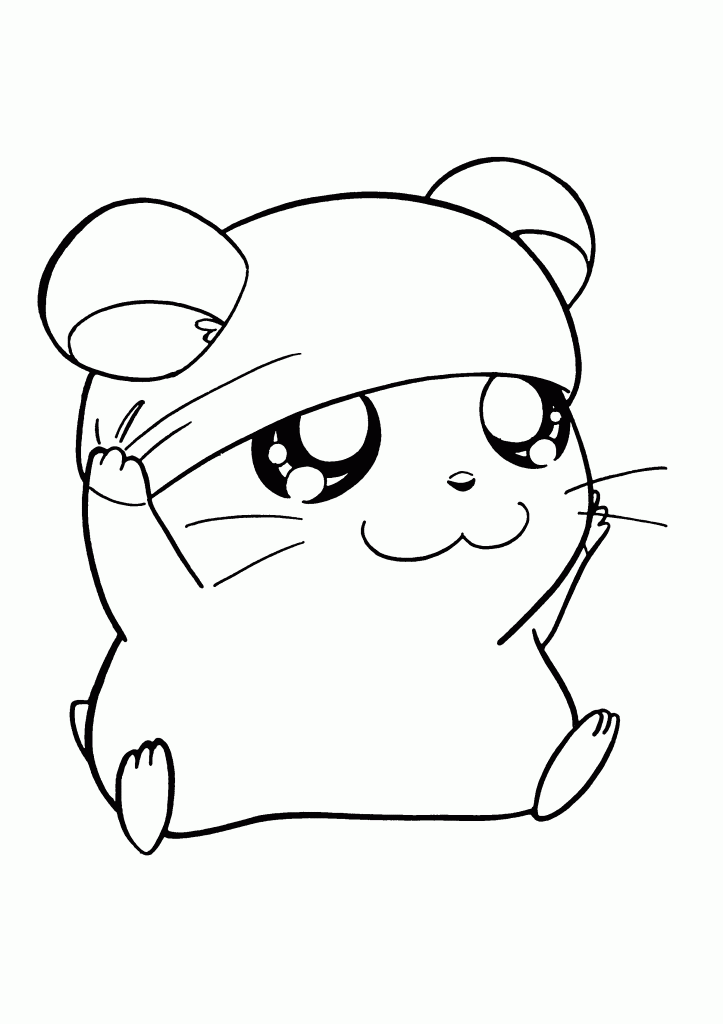 Cute Hamster Coloring Pages