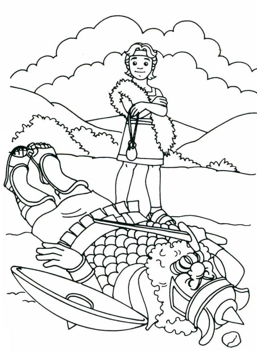 David and Goliath Coloring Pages - Best Coloring Pages For Kids