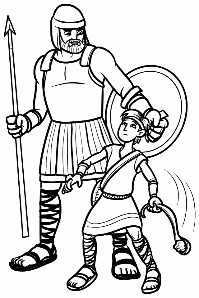 David and Goliath Coloring Pages - Best Coloring Pages For Kids