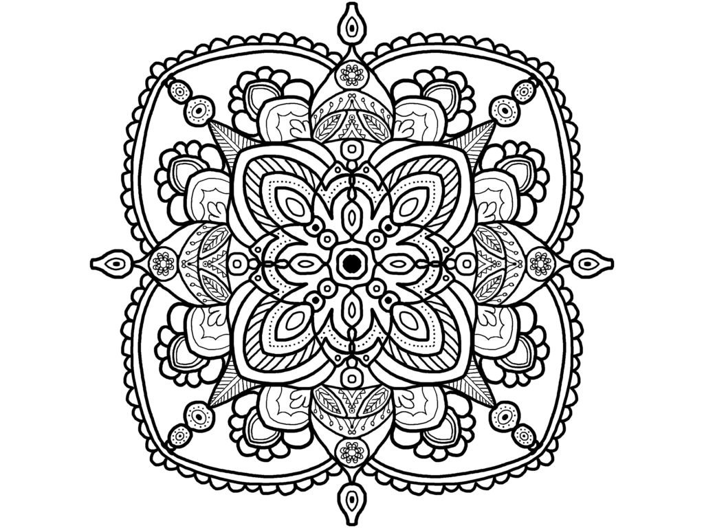 Easy Pattern Coloring Pages for Adults