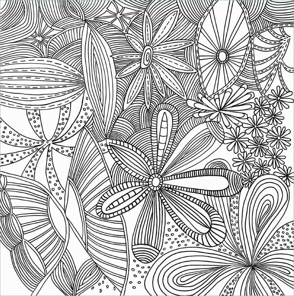 Flower Pattern for Adult Coloring