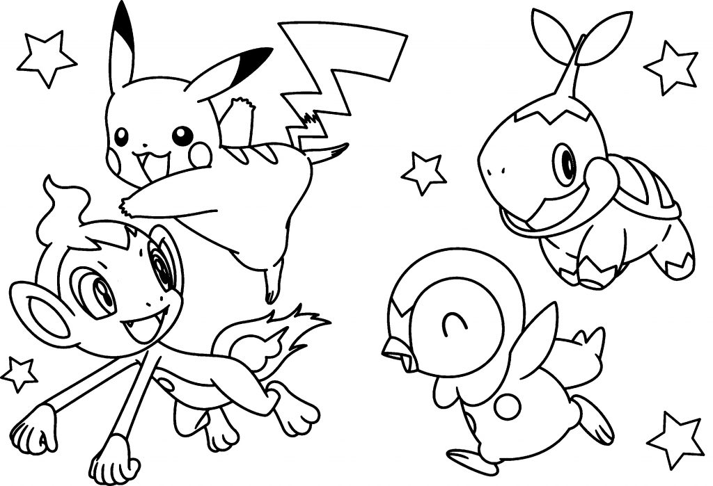 Pokemon Characters Coloring Page