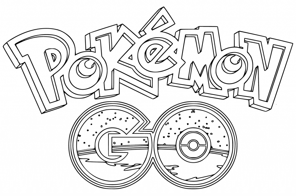 Pokemon Go Logo Coloring Page