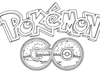 Pokemon Go Logo Coloring Page