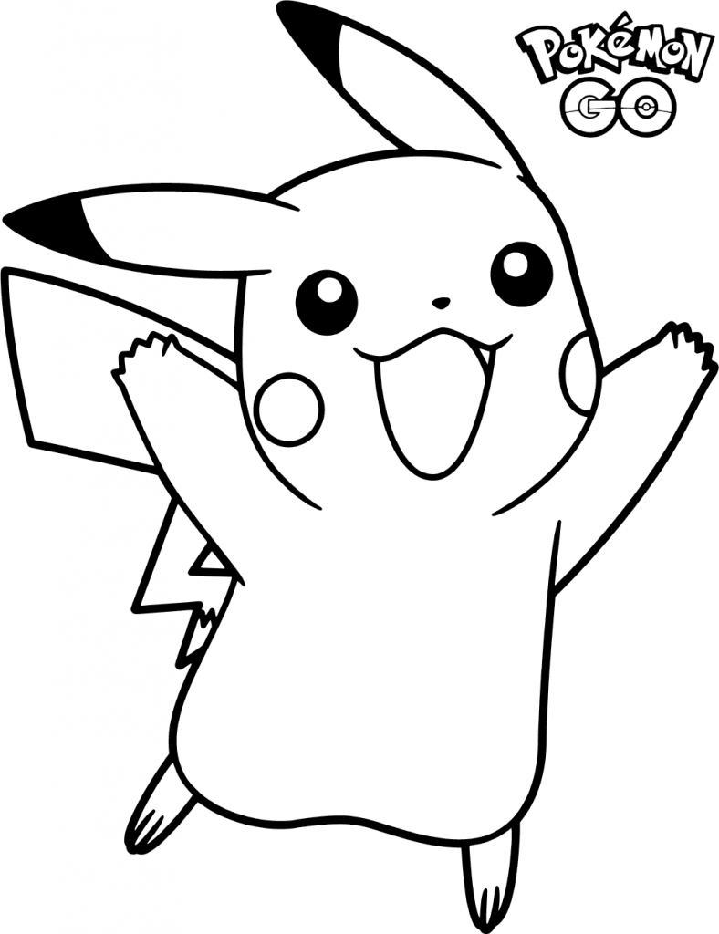 Pokemon Go Pikachu Coloring Pages