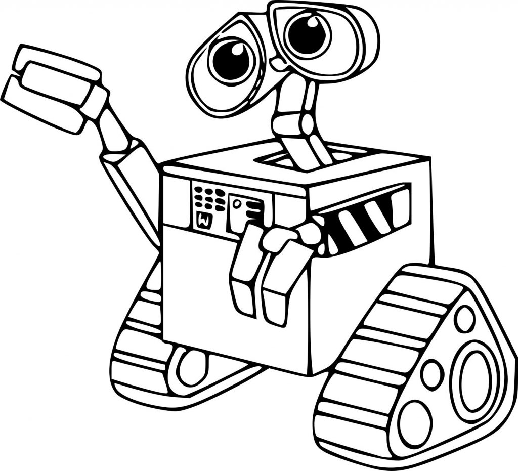 Sad Wall-E Coloring Page