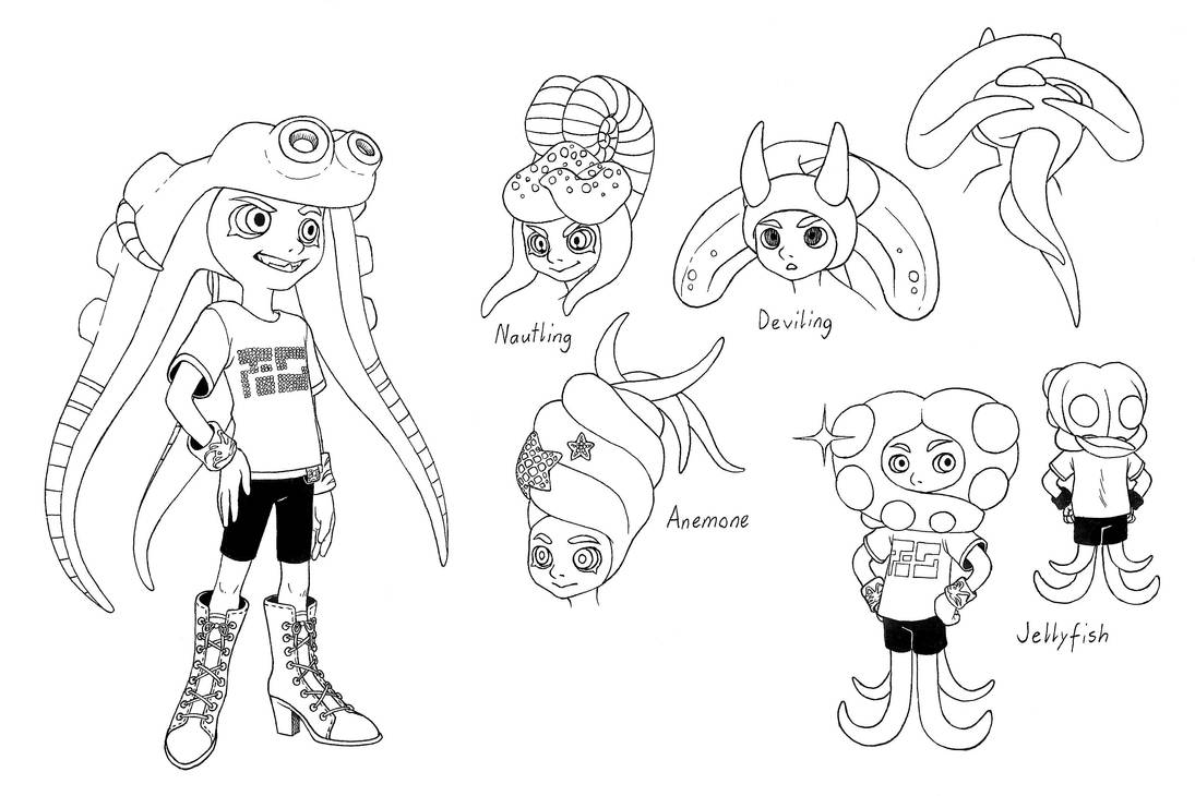 Splatoon Coloring Pages.