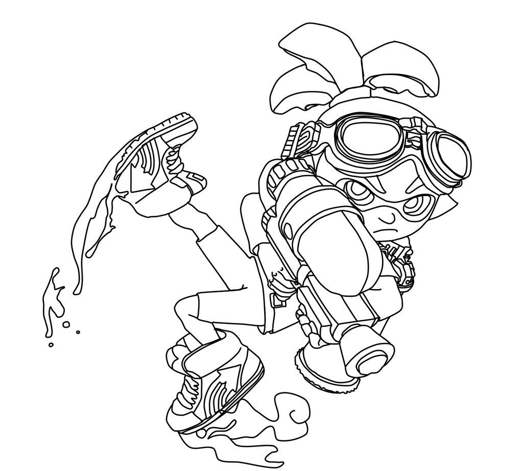 Splatoon Inkling Boy Coloring Page