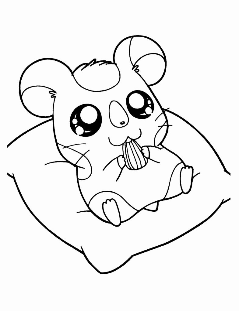 Sweet Hamster Coloring Pages