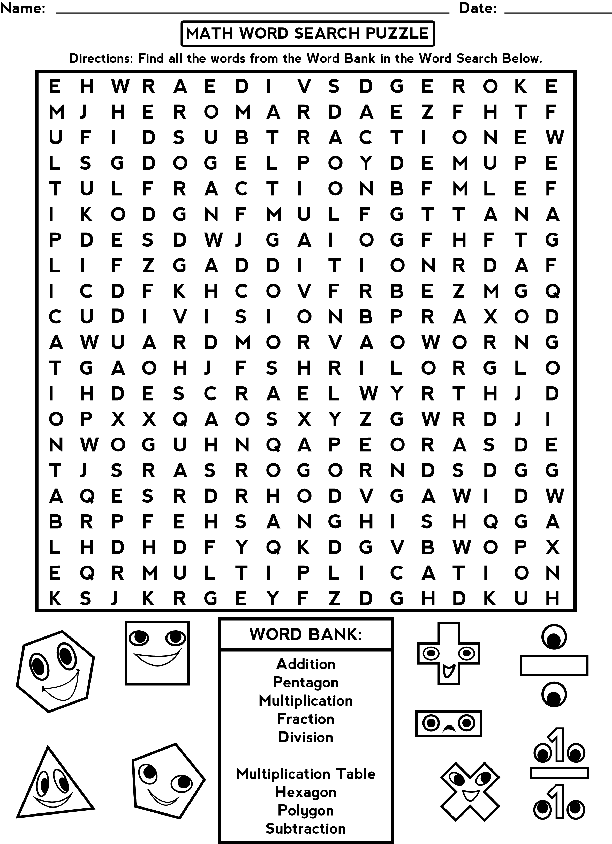 Third Grade Word Search - Best Coloring Pages For Kids