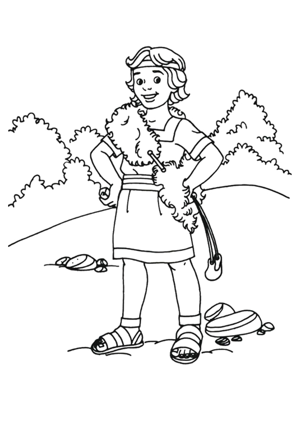 Victorious David Bible Coloring Page