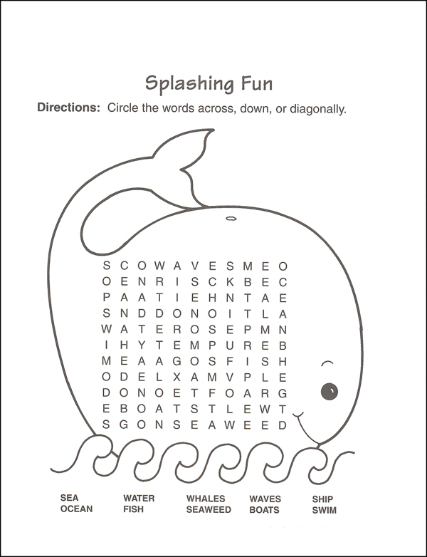Water Third Grade Word Search