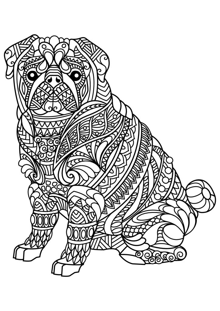 Zen Bulldog Coloring Page