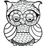 Zen Owl - Easy Coloring Pages for Adults