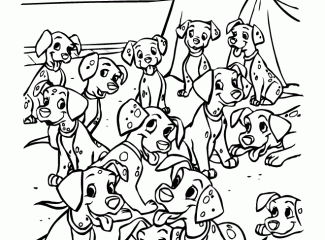 101 Dalmations Puppies Coloring Pages
