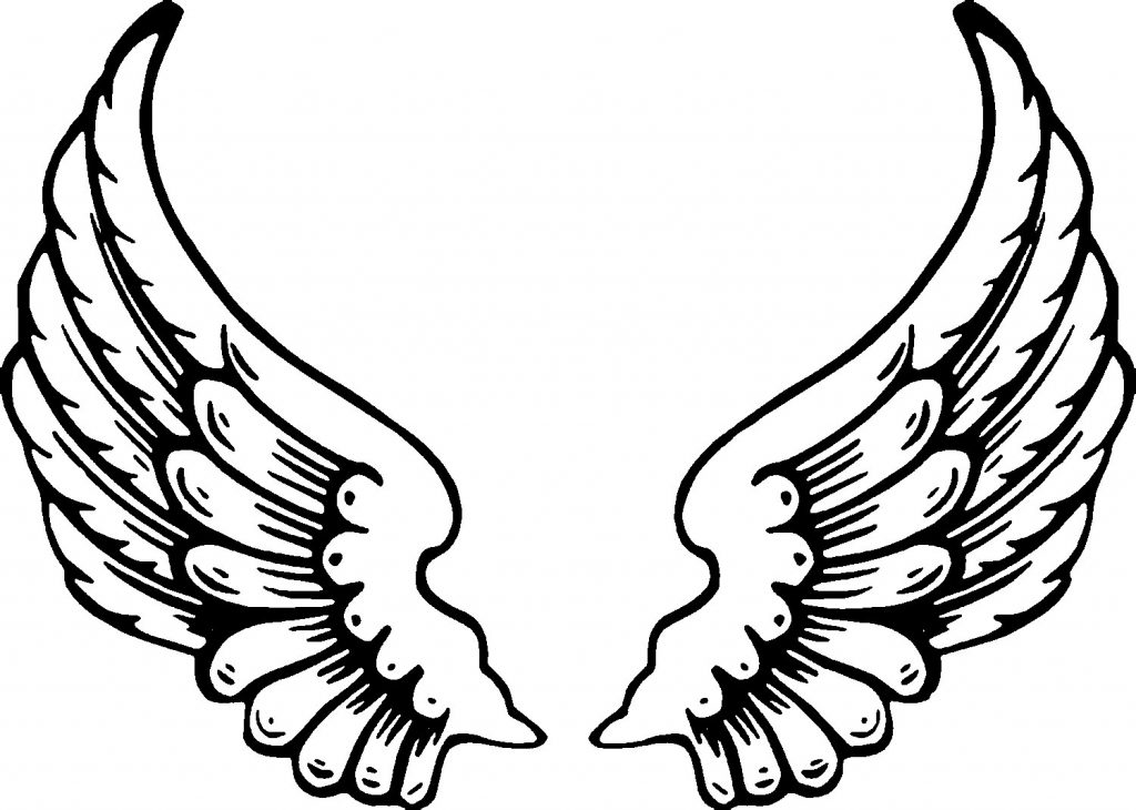 Angel Wing Tattoo Coloring Page Adults