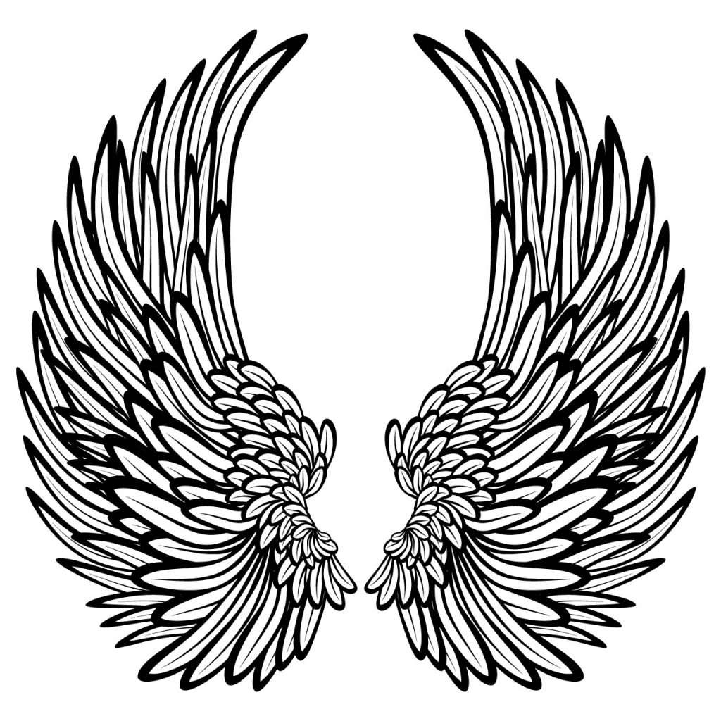 Angel Wings Coloring Pages for Adults