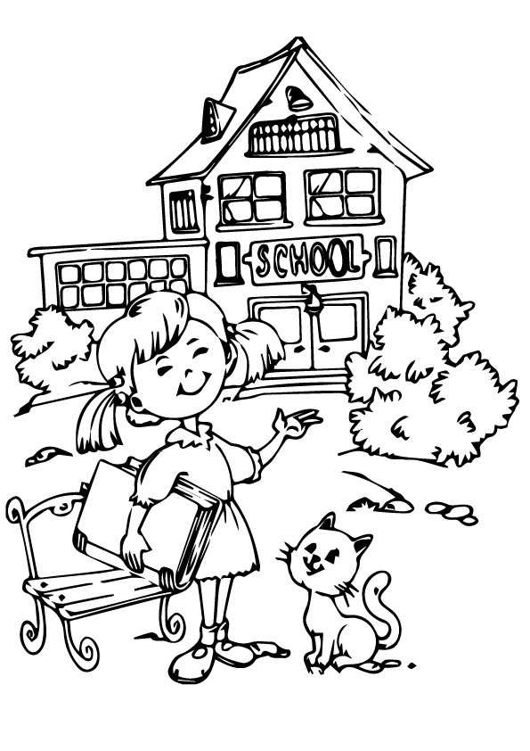 Back To School In September Coloring Page