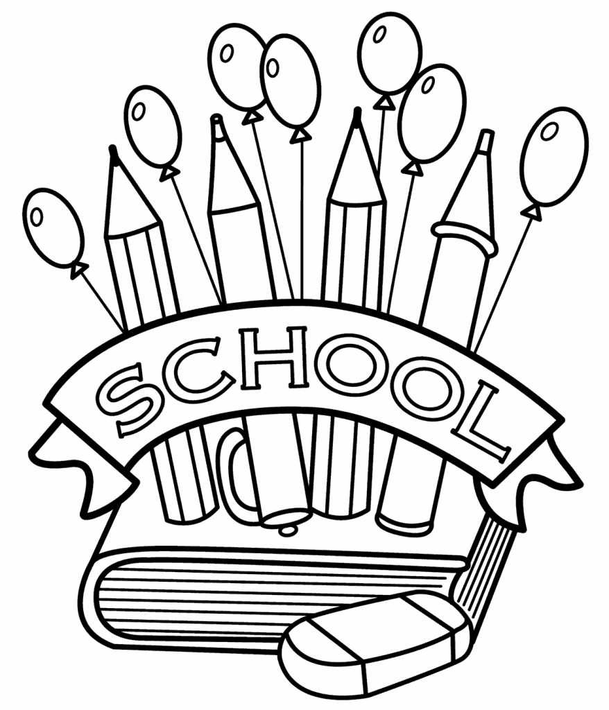 Back to School in September Coloring Page