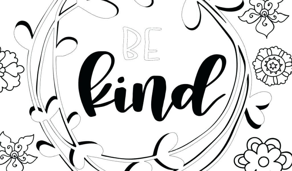 Be Kind - Coloring Pages