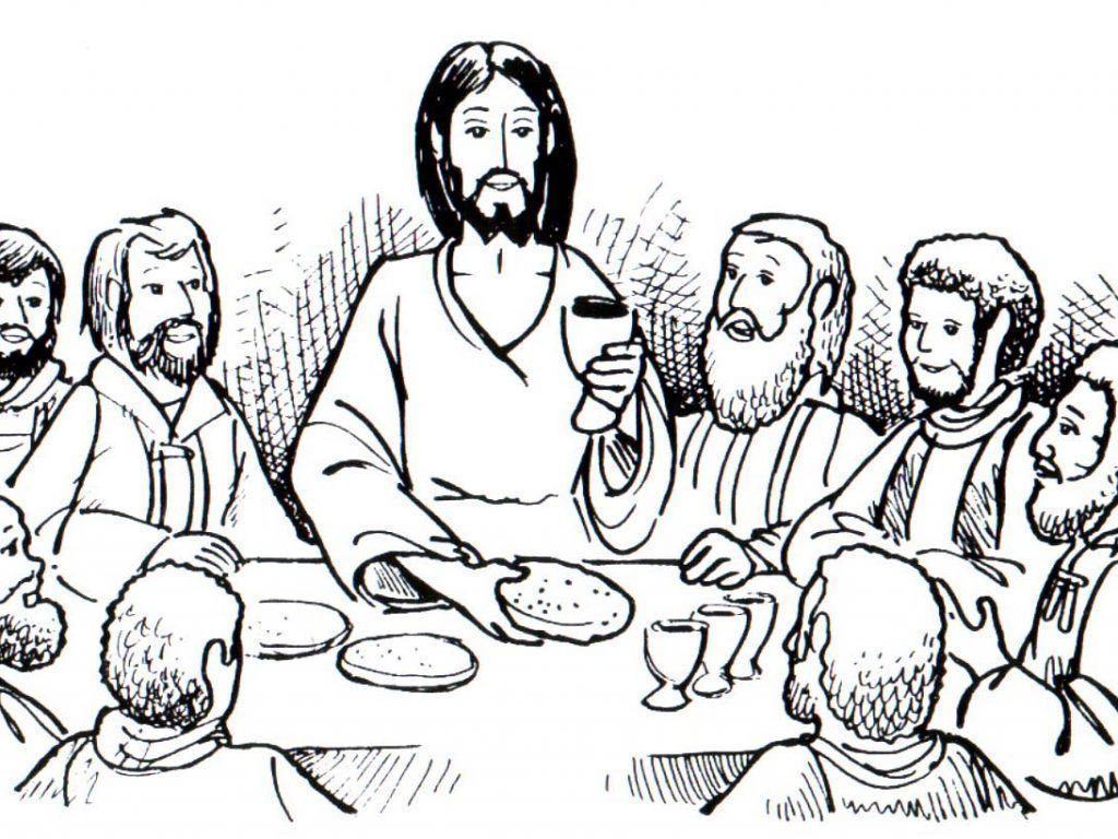 Bible Last Supper Coloring Pages