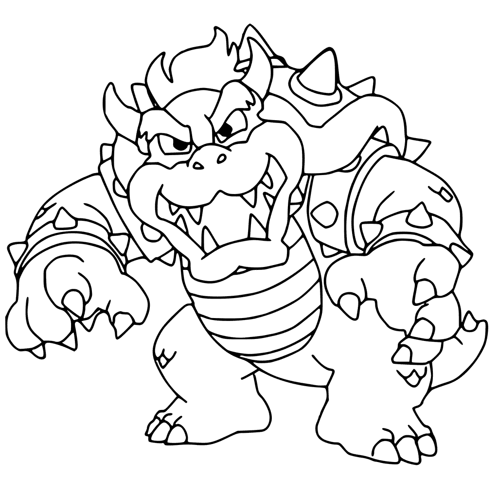 Bowser Coloring Pages Printable Printable World Holiday