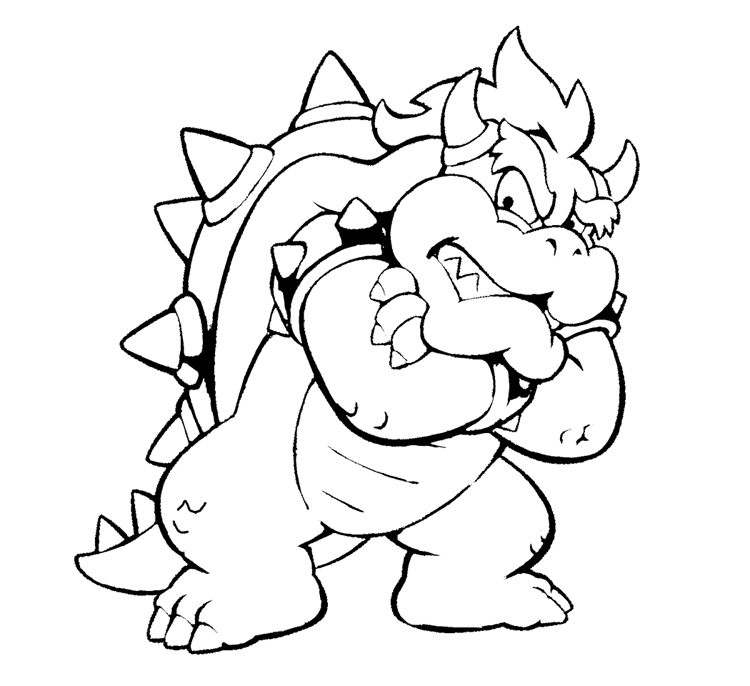 Mario Coloring Pages Bowser Emil Aquino