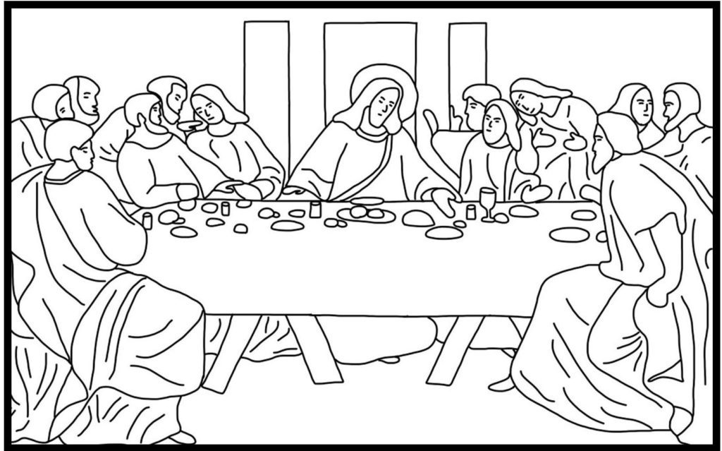 DaVinci Last Supper Coloring Page