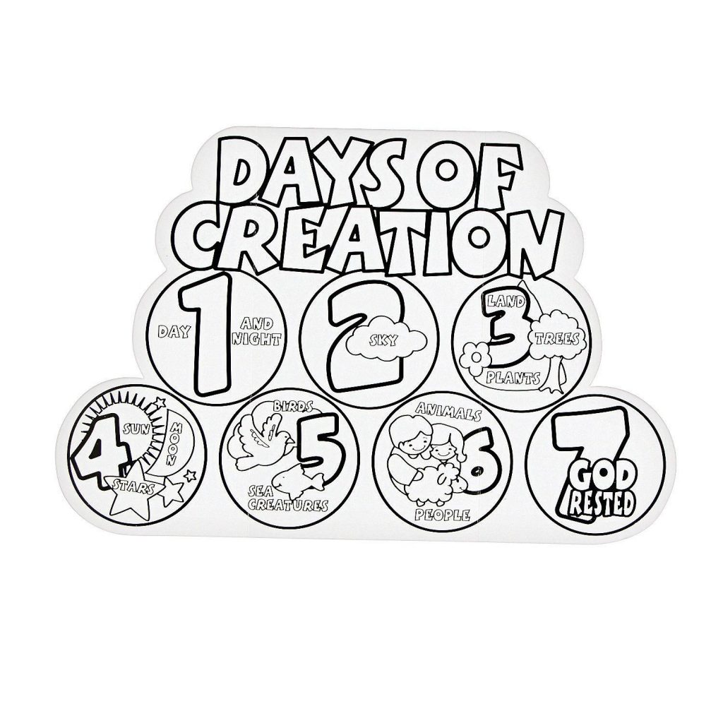 Days of Creation Coloring Page