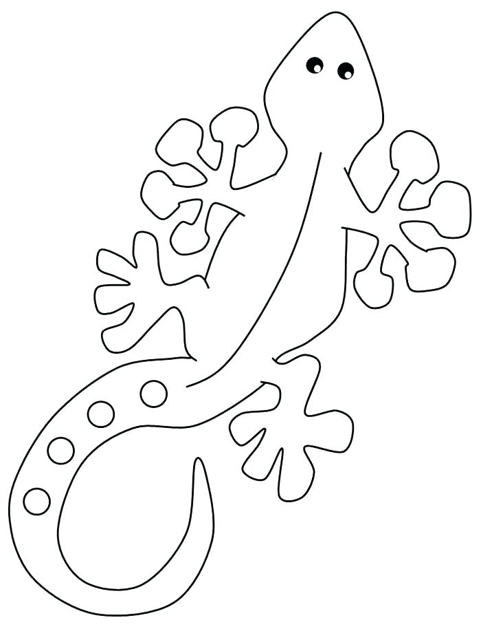 Easy Gecko Sticky Feet Coloring Page