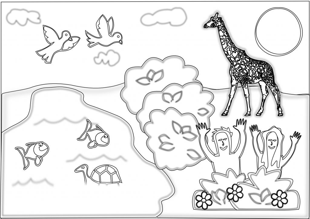 Eden - Creation Coloring Pages