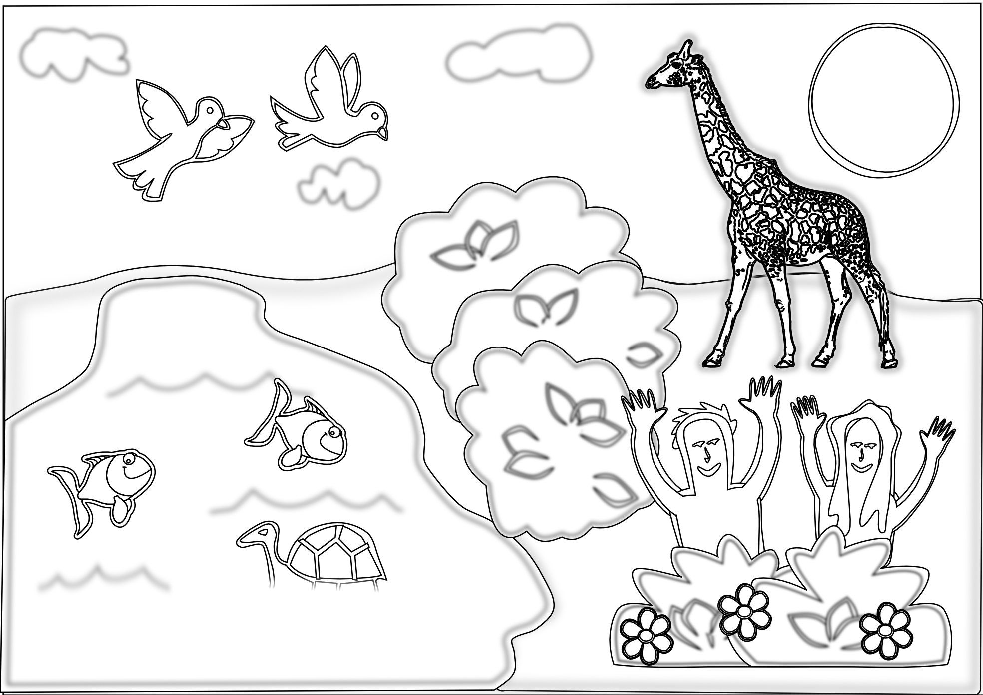 The Creation Coloring Page - Printable