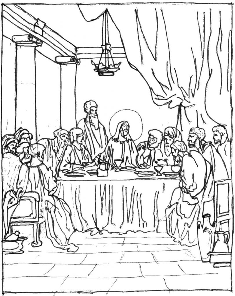 Free Last Supper Coloring Pages