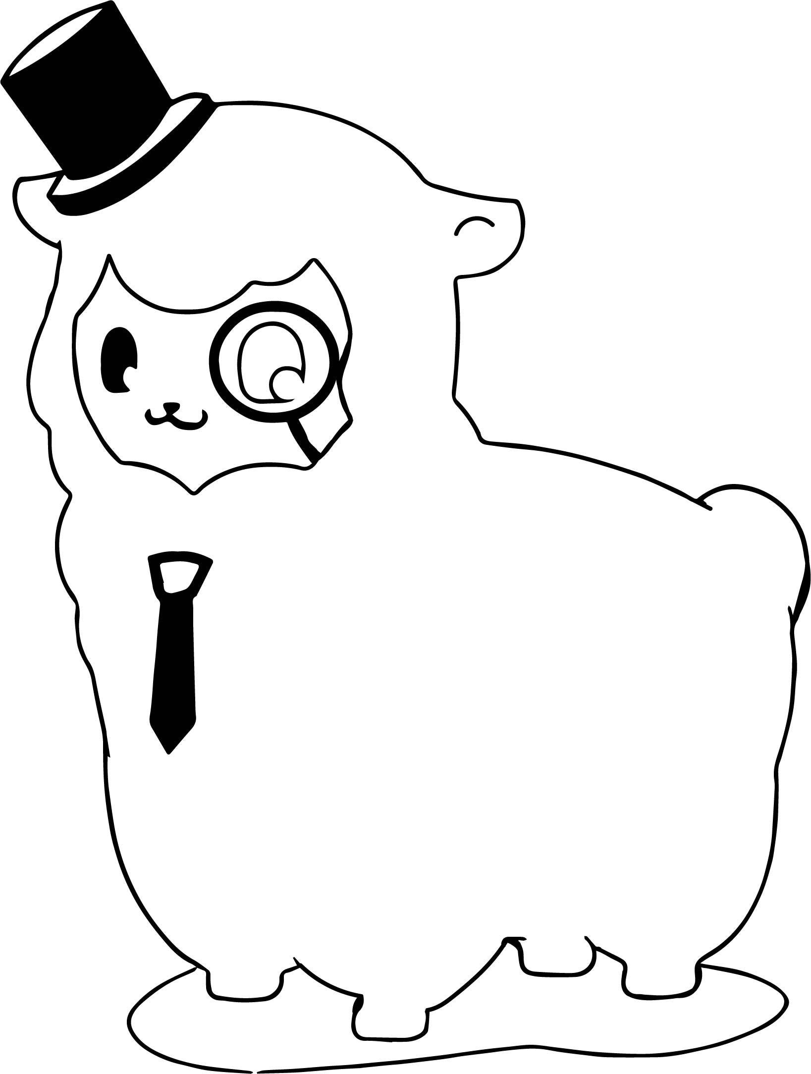 Llamacorn Pages Kawaii Coloring Pages