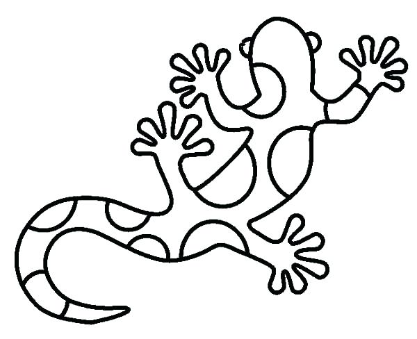 Gecko With Big Feet Coloring Page