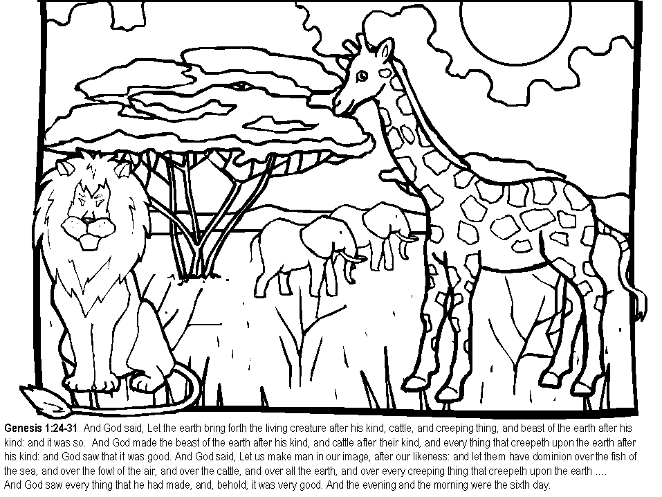 Genesis Passage - Creation Coloring Pages