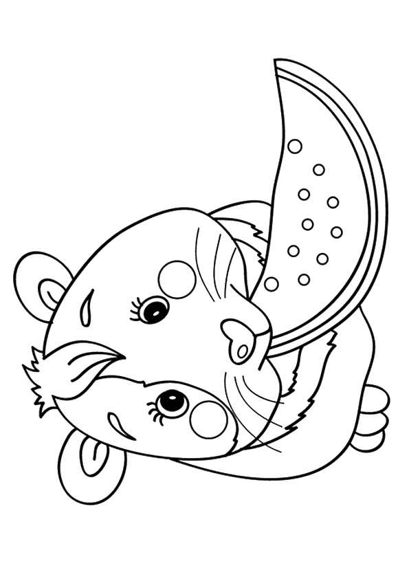 Guinea Pig Eating Coloring Pages