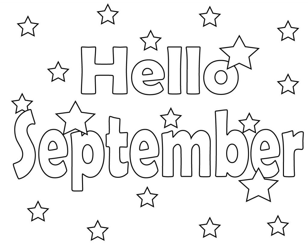 Hello September Coloring Pages