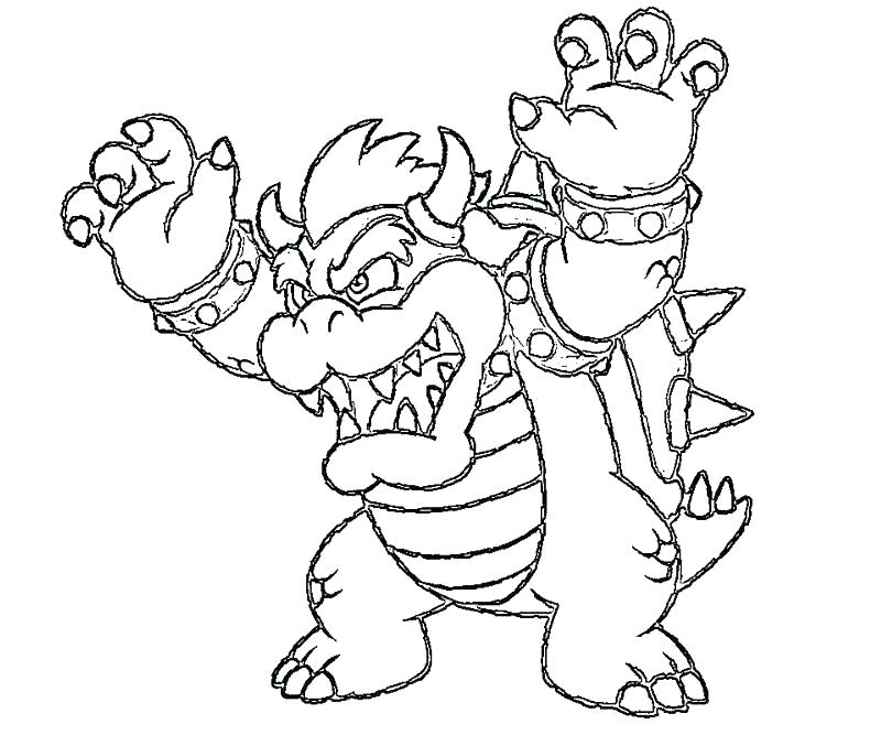 King Koopa Bowser Coloring Pages