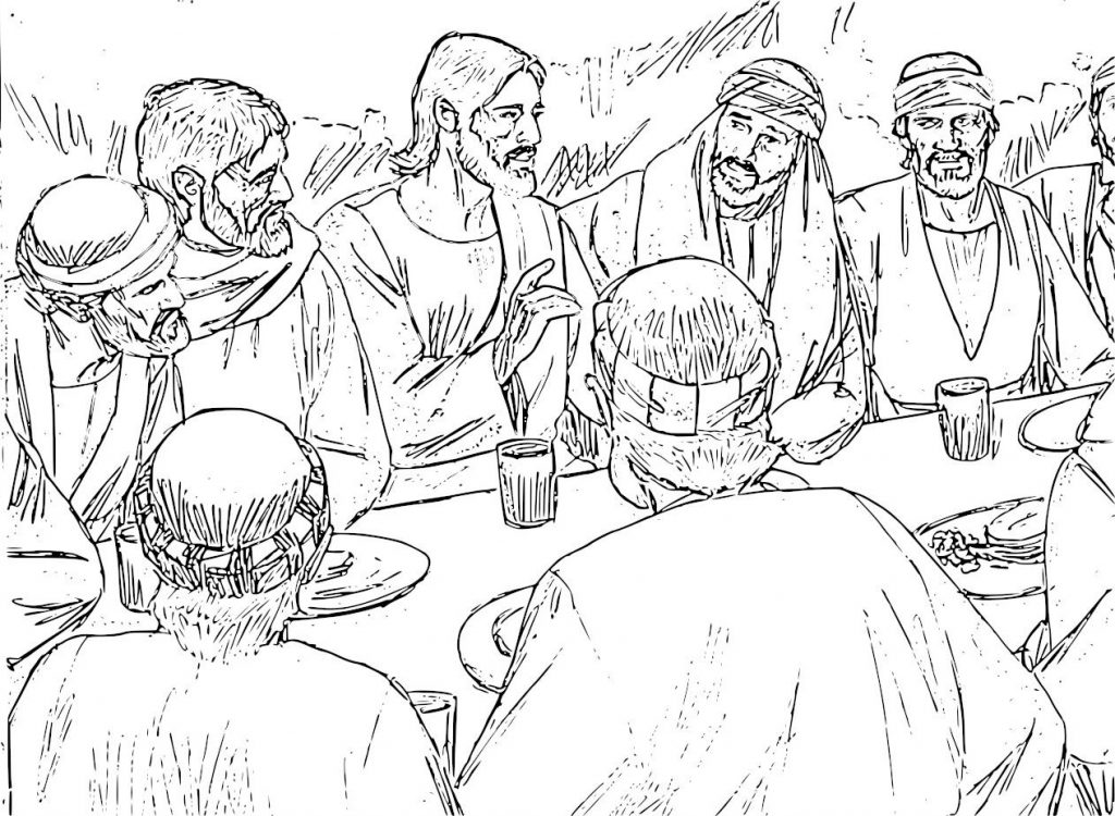 Last Supper Coloring Pages