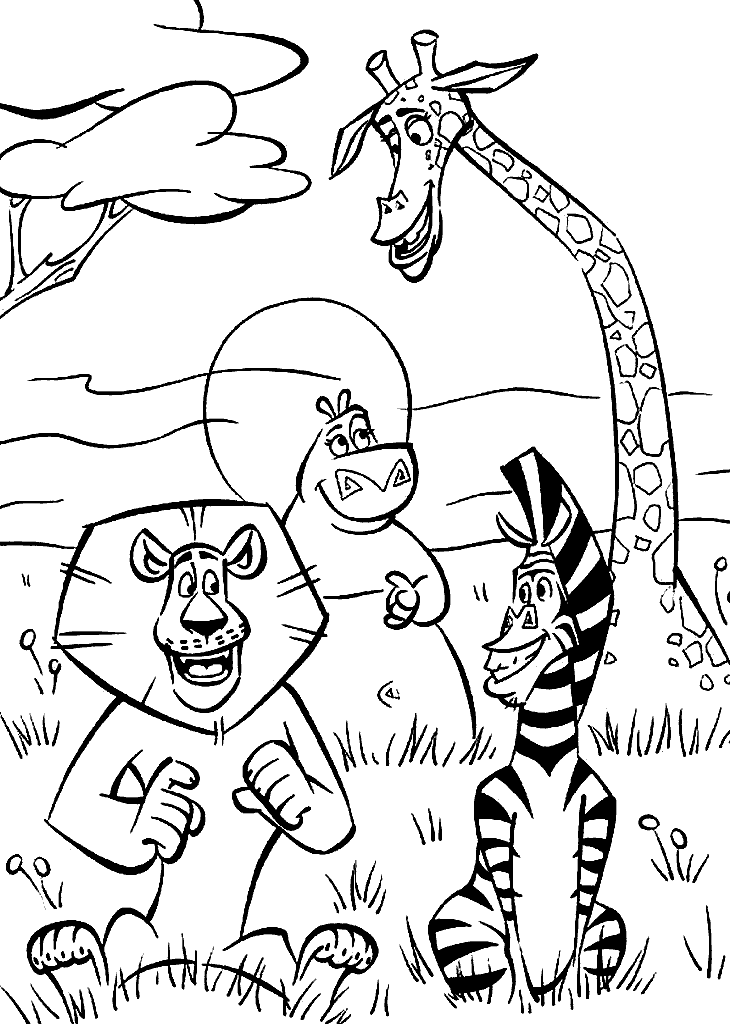 Madagascar Coloring Pages Printable Madagascar Coloring Pages Printable