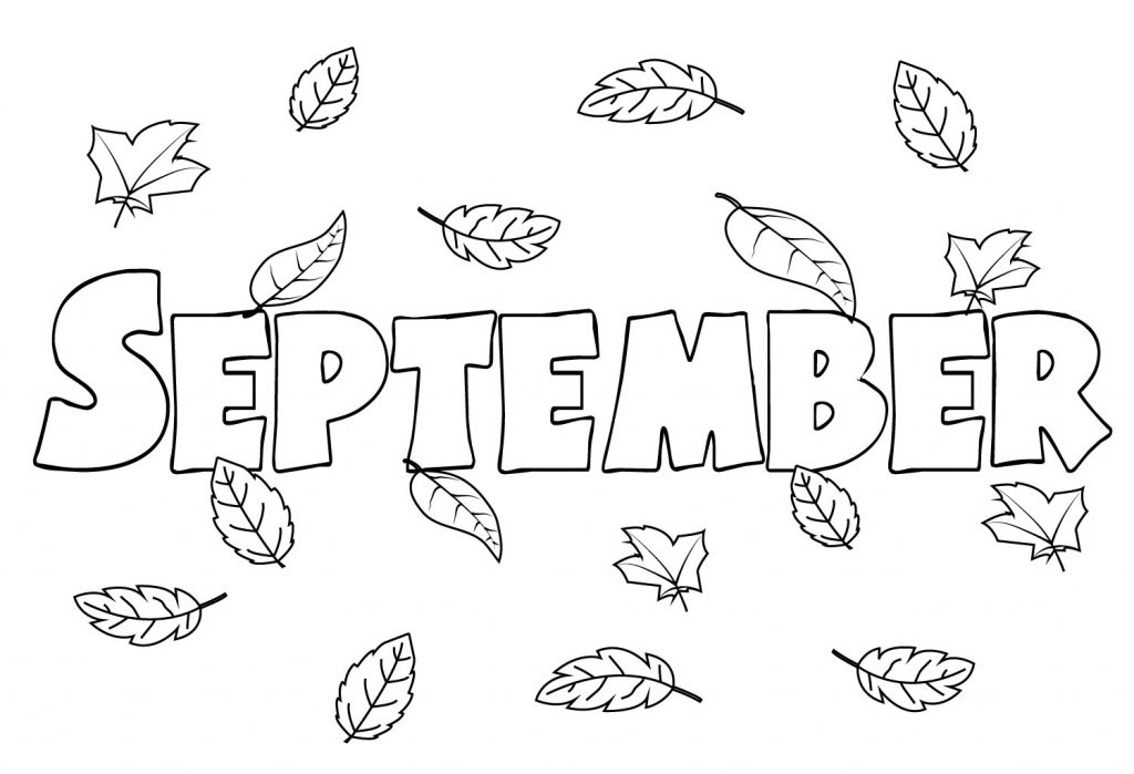 September Coloring Pages To Print Creative Hobby Place