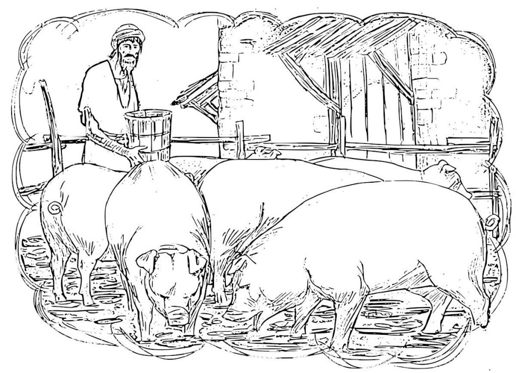 Prodigal Son Swine Coloring Pages