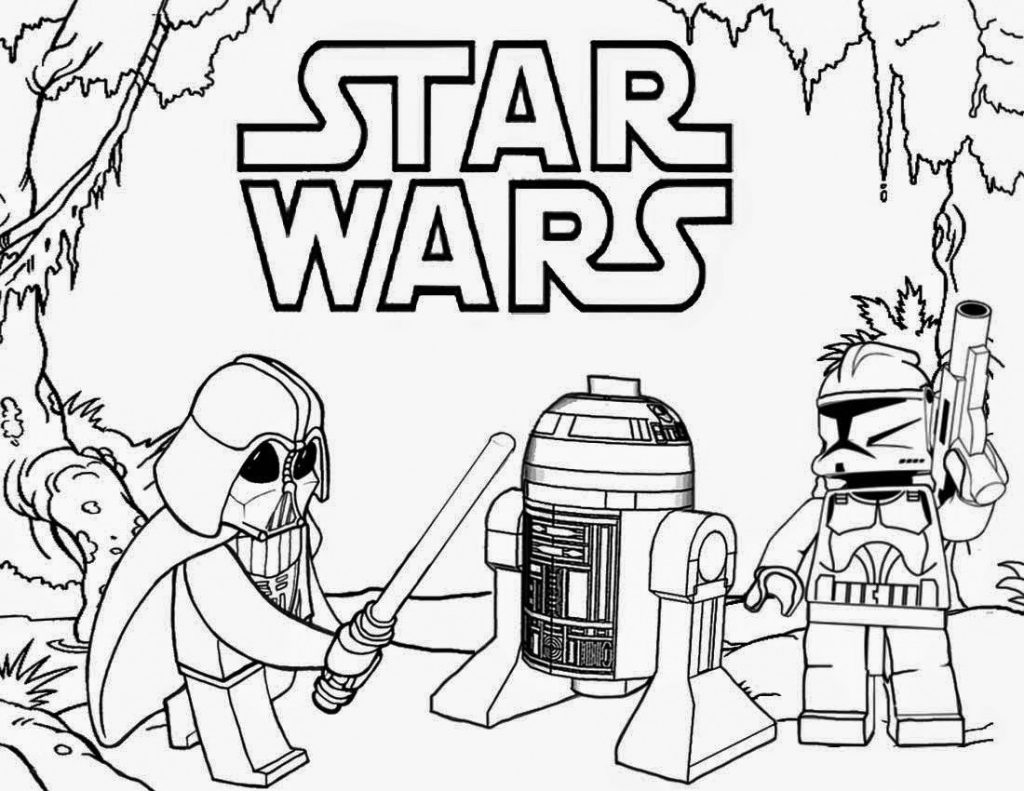 R2D2 Lego Coloring Page