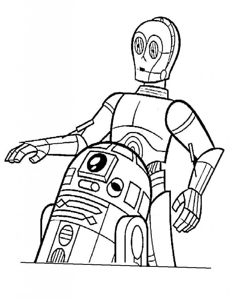 R2D2 Printable Coloring Page